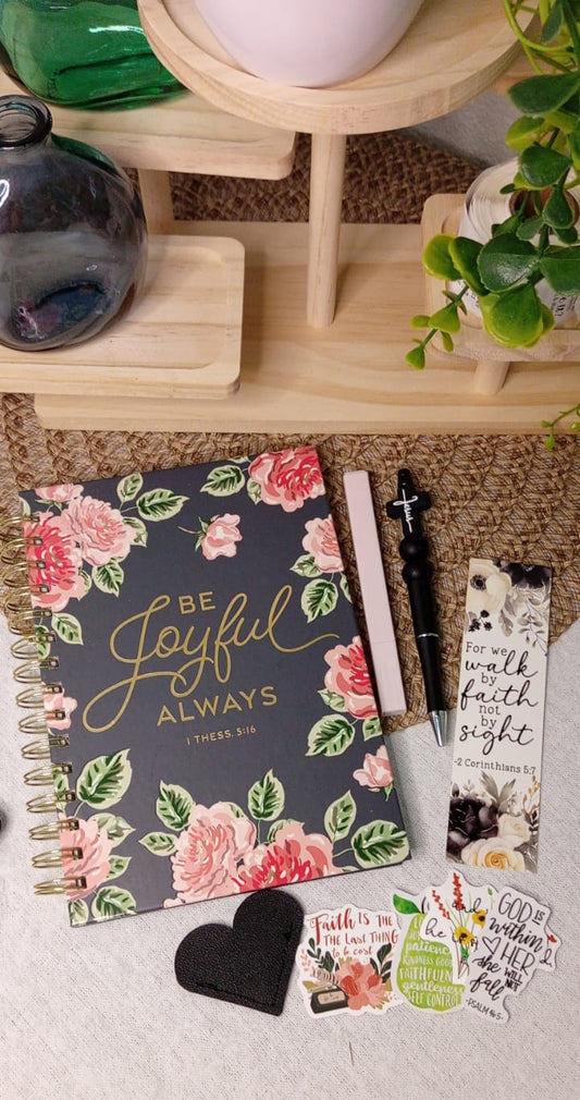 A5 Wirebound Notebook Set - Be Joyful