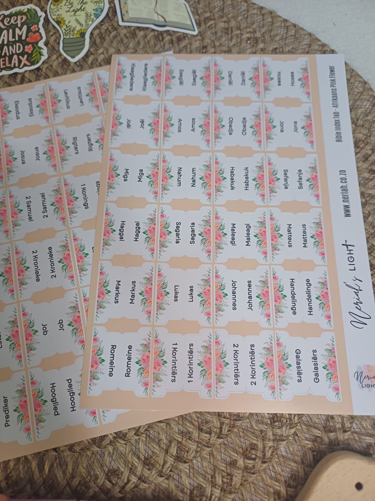 Bible Index Tabs;All Languages; Neriah’s Light