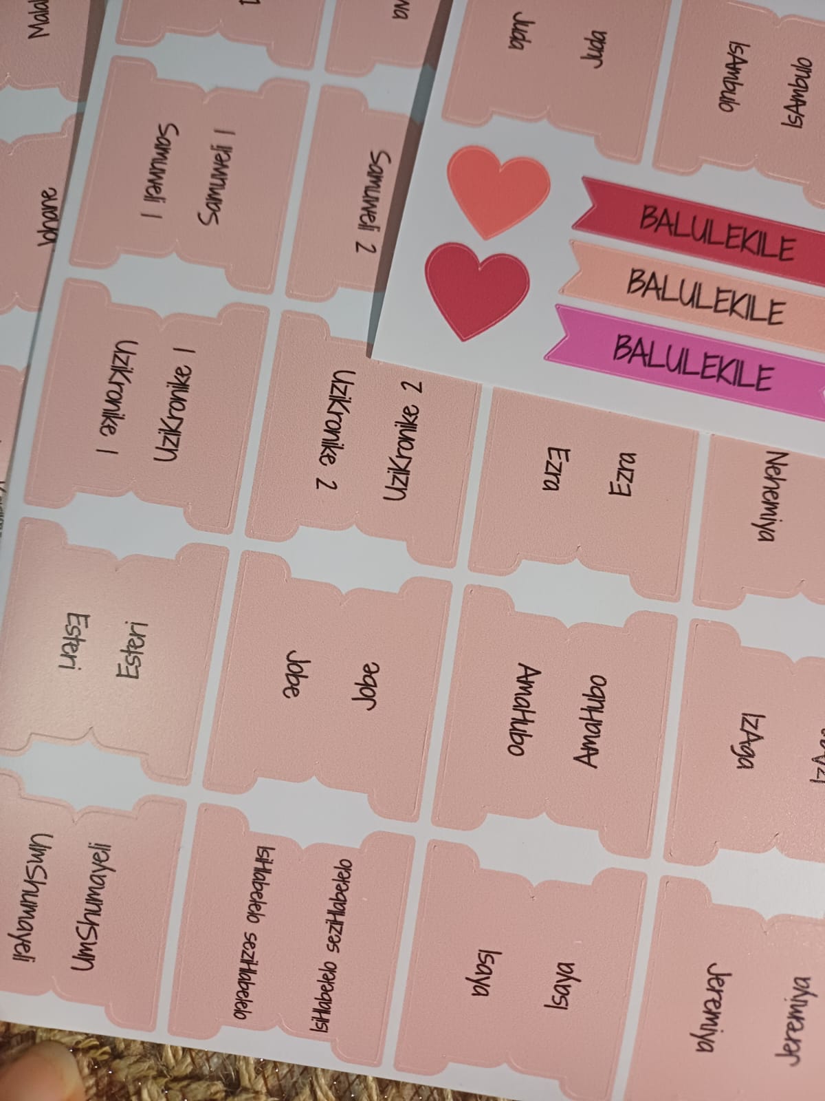 Bible Index Tabs; All Languages; Neriah’s Light