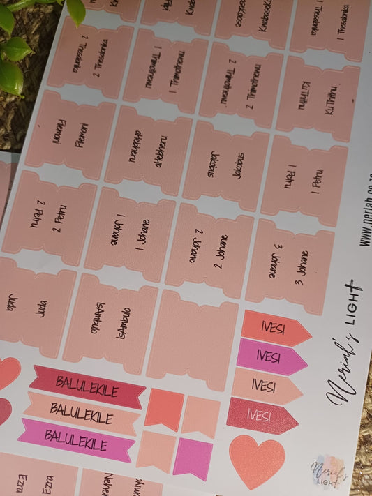 Bible Index Tabs; All Languages; Neriah’s Light