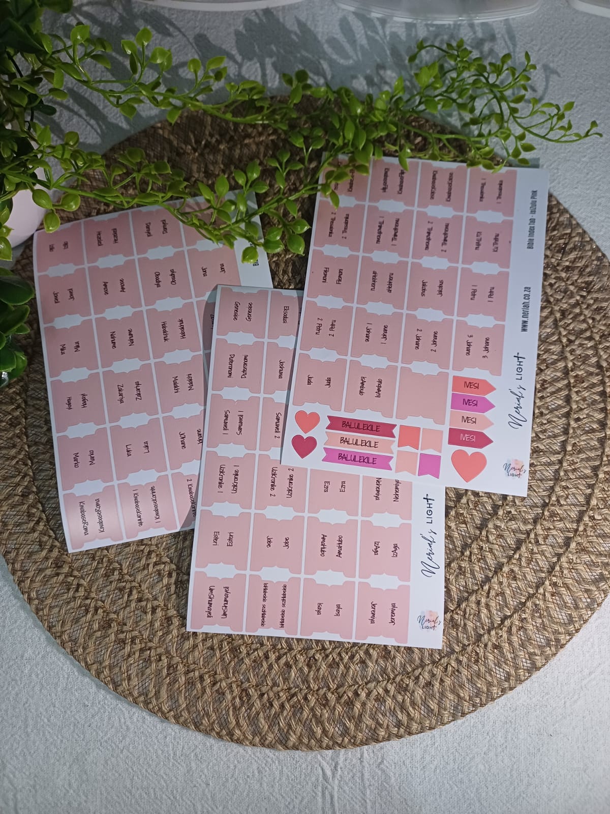 Bible Index Tabs; All Languages; Neriah’s Light