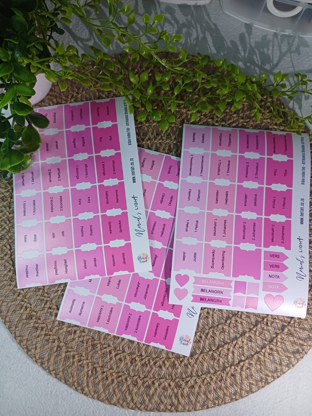 Bible Index Tabs;All Languages; Neriah’s Light