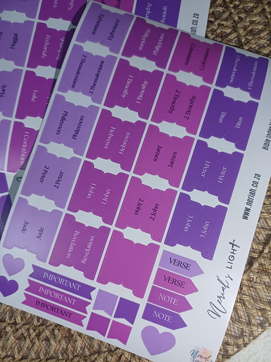 Bible Index Tabs; All Languages; Neriah’s Light