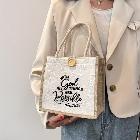 Tote Bag - With God all things are Possible