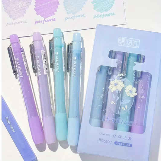 Highlighters 4 Piece Glitter Purple