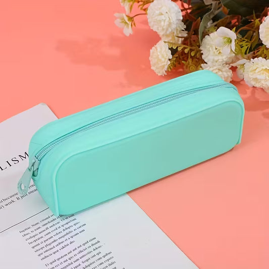 Soft Silicone Pencil Case - Green
