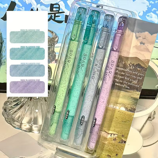 Glitter Highlighters 4 Pack - Blue Series